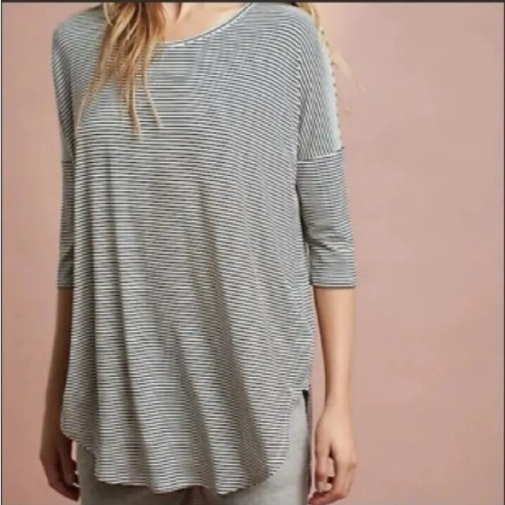 Anthropologie Striped Stretch blouse